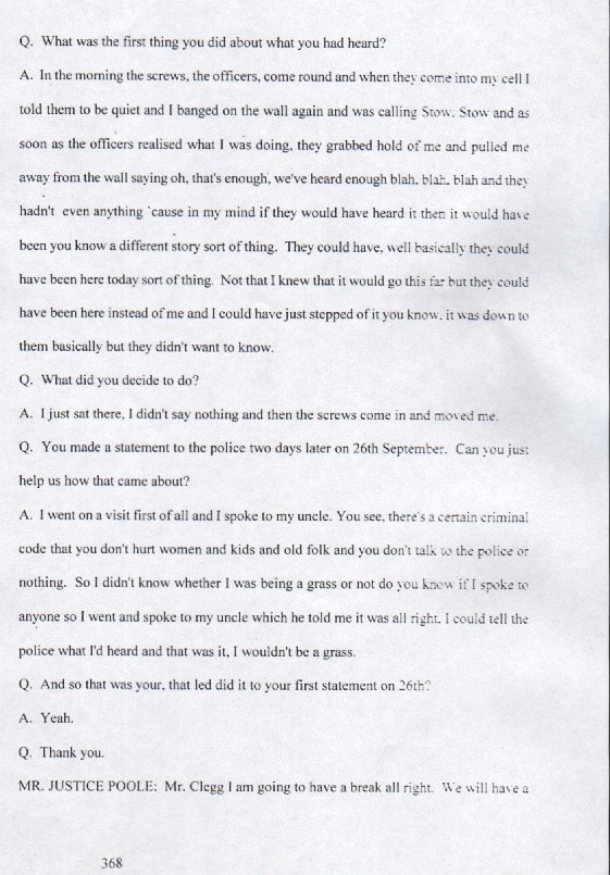 EVIDENCE OF DAMIAN DALEY - SECOND TRIAL - 21