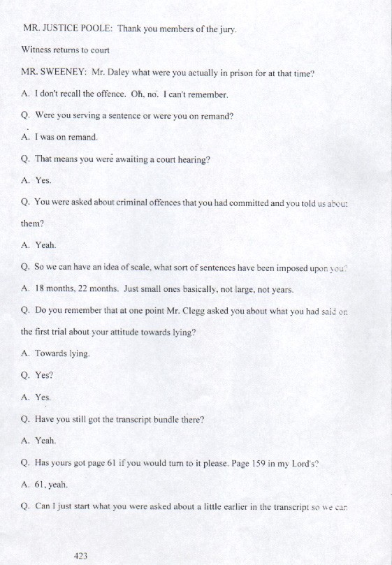 EVIDENCE OF DAMIAN DALEY - SECOND TRIAL - 77